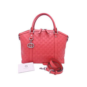 Gucci Bag Guccissima Red Leather Handbag Shoulder
